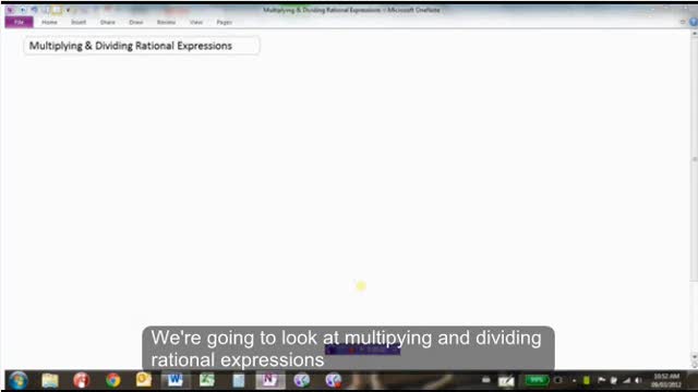 Multiplying and Dividing Rational Expressions