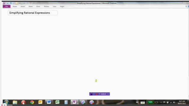 PreCalc11: LG10/11- Simplifying Rational Expressions